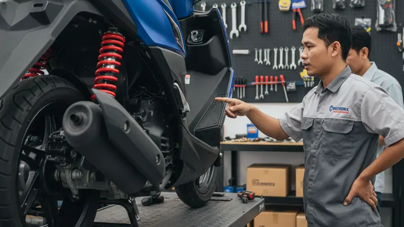Shockbreaker Yamaha Gear Rusak: Bikin Cepat Pegal & Bahaya Saat Bermanuver?