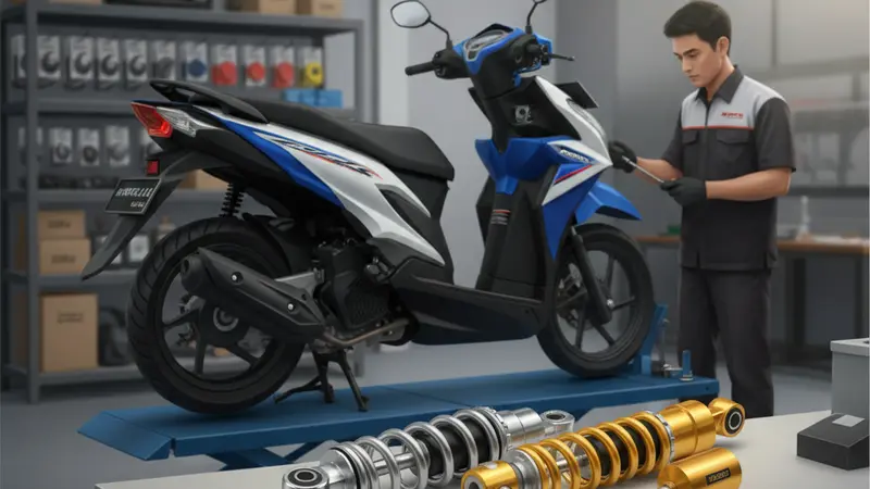 Shockbreaker Honda Beat Sporty: Pilih Tabung atau Non-Tabung untuk Harian?