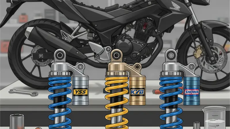 KYB, YSS, Showa: Shockbreaker CB150 Verza Mana Paling Optimal?
