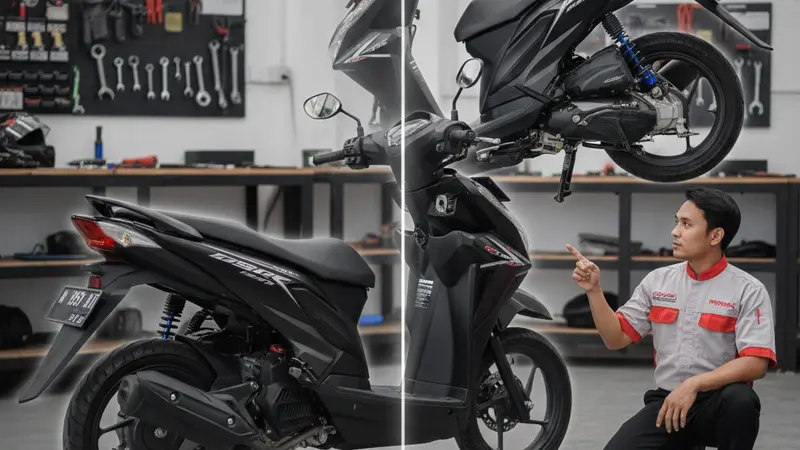 Shockbreaker Aftermarket Bikin Honda Beat Sporty Ambles atau Lebih Tinggi?