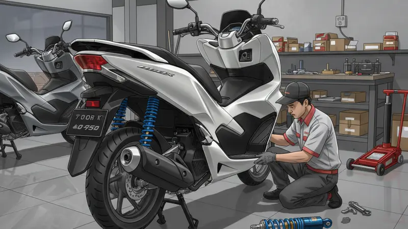 Ganti Shockbreaker Honda PCX 160: Stabilitas Meningkat, Handling Lebih Presisi