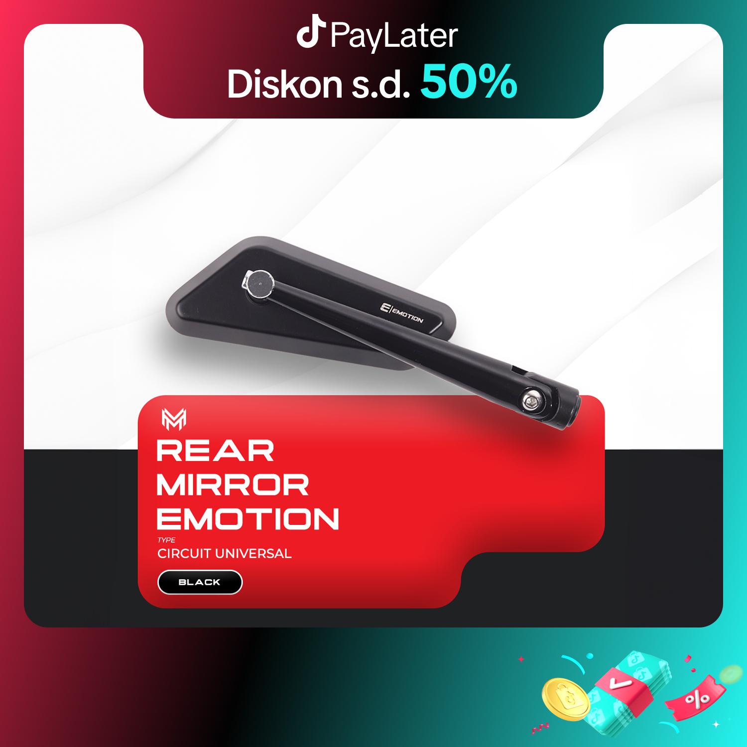 REAR MIRROR EMOTION TYPE CIRCUIT BLACK UNIVERSAL Accessories