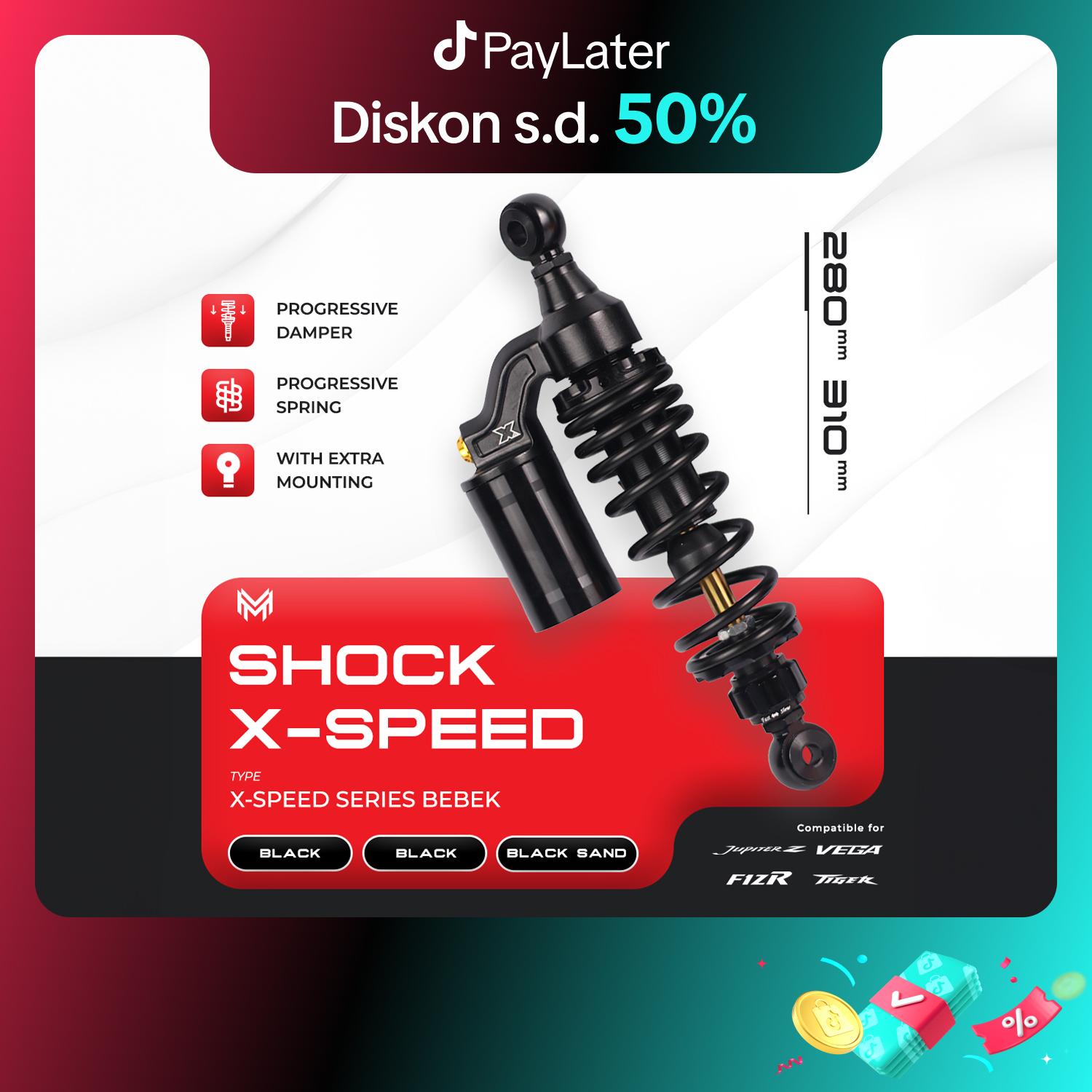 SHOCKBREAKER 280mm-310mm, (Bebek) Type: X-Speed Series : JUPITER Z,VEGA R,FIZ R,TIGER