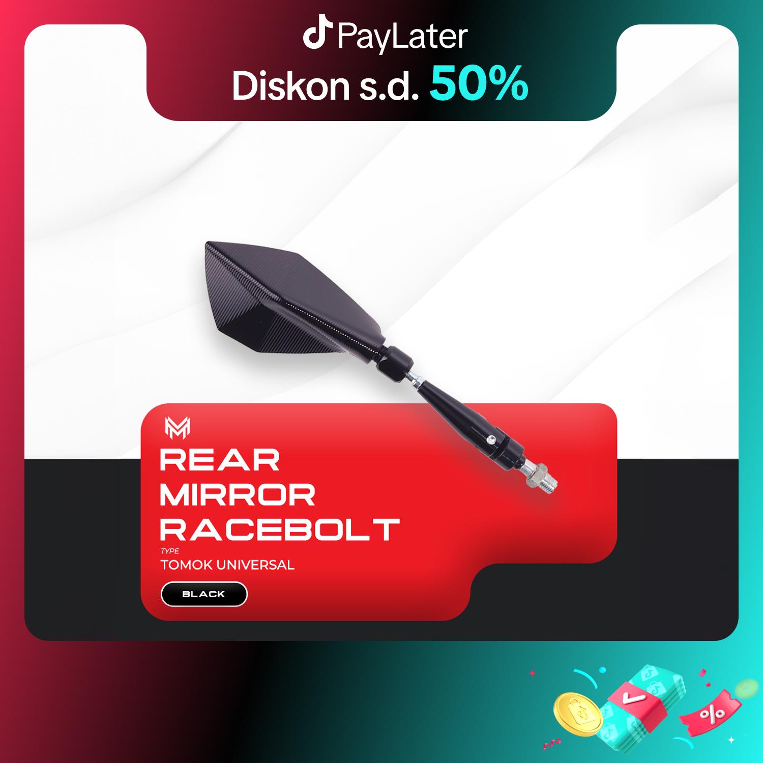 SPION TYPE TOMOK CNC PLASTIC BLACK UNIVERSAL Accessories spion motor spion vario spion hitam spion Motorcycle