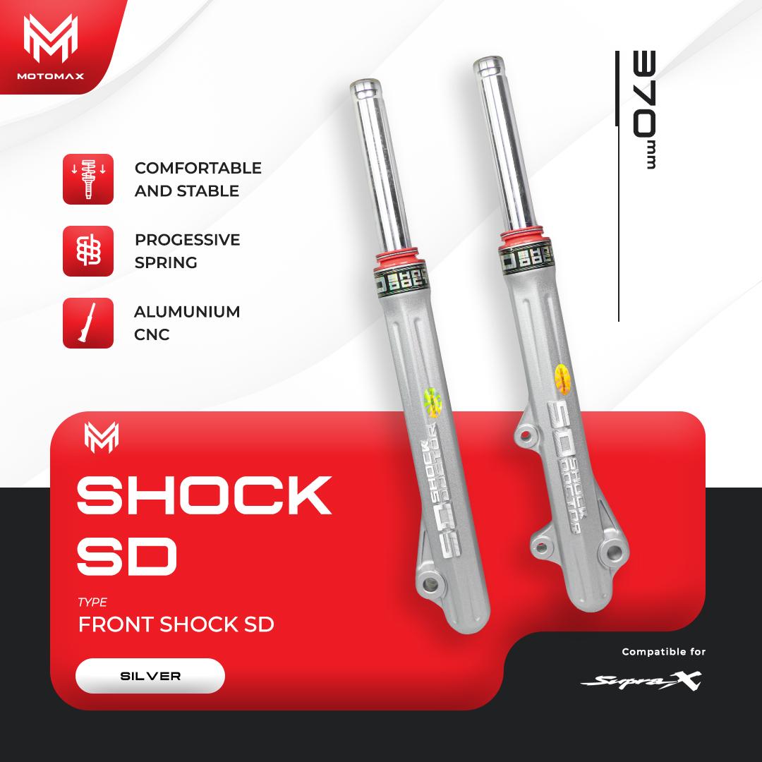 SHOCK DEPAN 1 SET PNP Wave 125, Supra Lama, Supra 125 Lama, Supra x Lama, Supra x 125 Karbu, Supra x 125 Helm In Karbu, Supra Fit, dll - SD DOCTOR (Desain Sporty)