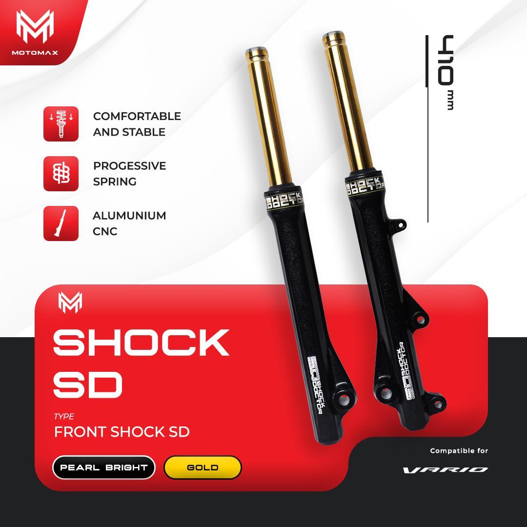 SHOCK DEPAN Motor VARIO/BEAT/SCOOPY/SPACY- SD DOCTOR (Gold Karbu Red Sporty)