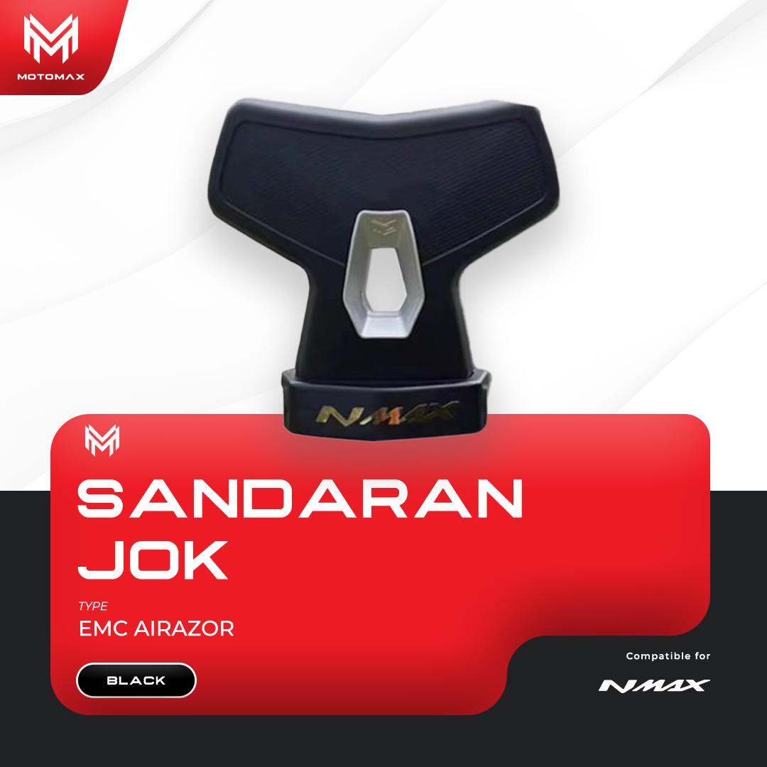 SANDARAN JOK NMAX NEW 2020 TIPE AIRAZOR HITAM FULL ALUMUNIUM CNC