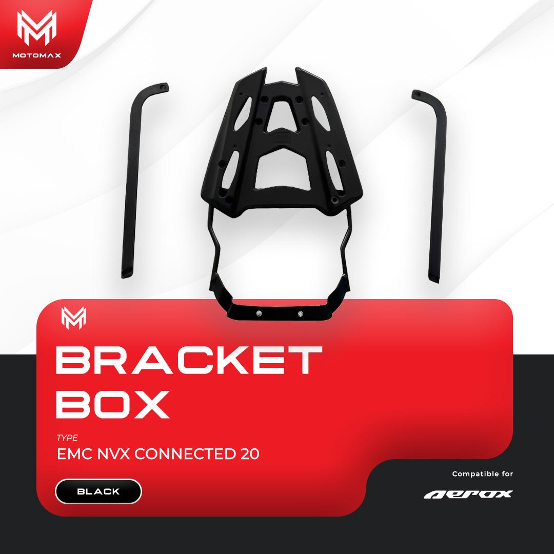 BREKET / BRACKET BOX NEW NVX/AEROX 155 2020-2024 EMC TIPE CONNECTED 20 WARNA HITAM