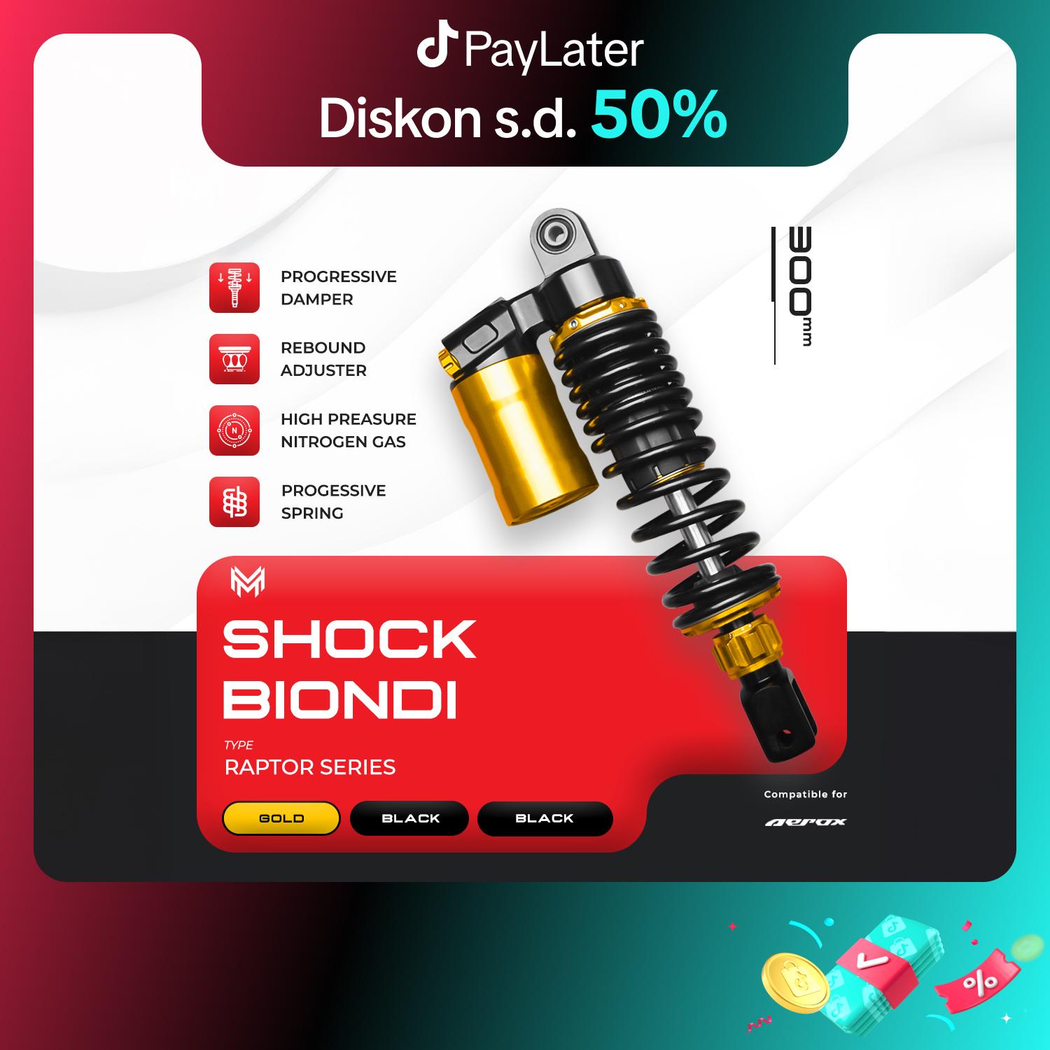 SHOCK BIONDI 300mm - PREMIUM SUSPENSION ORIGINAL 100% - RAPTOR Series: AEROX