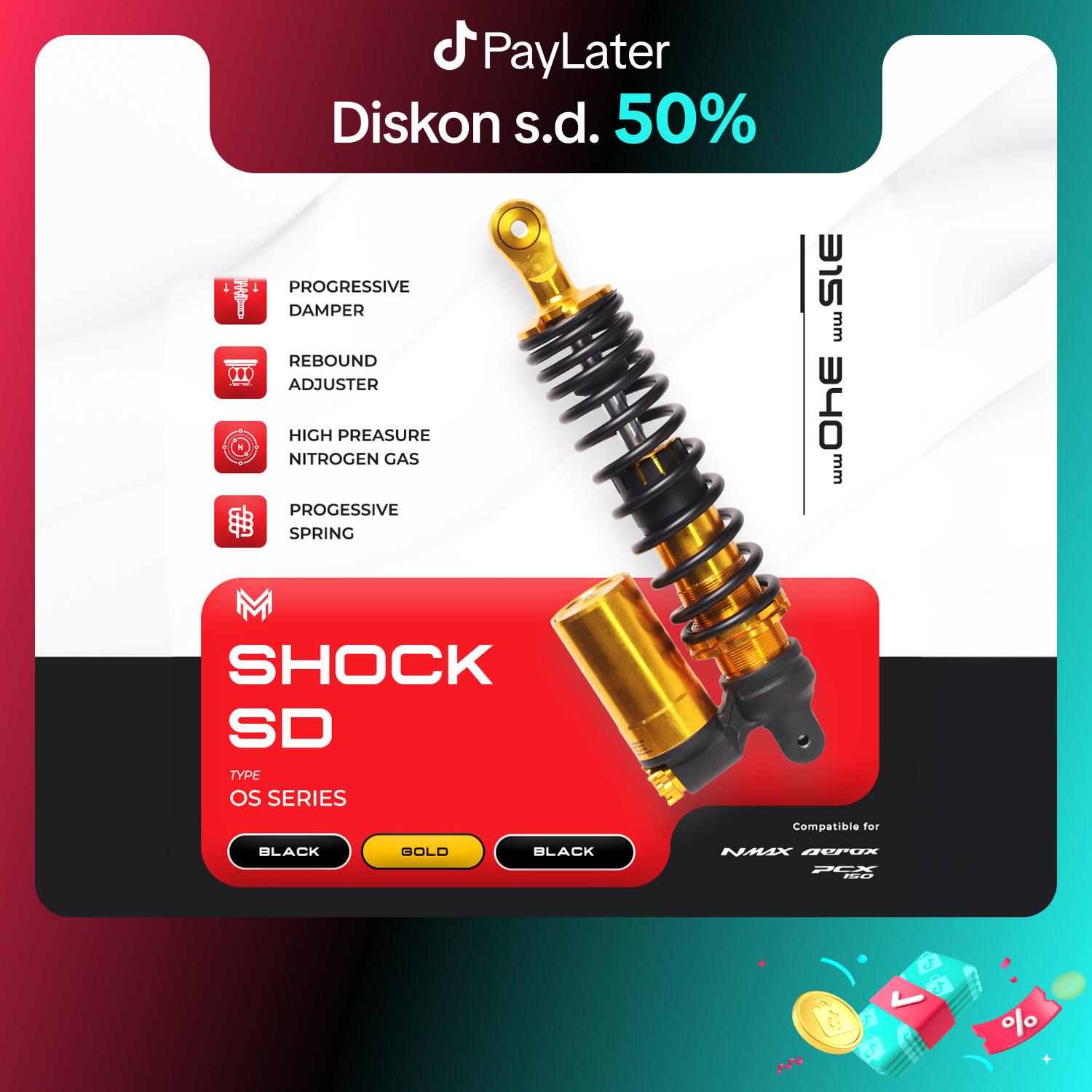 SD Doctor 315mm-340mm-PREMIUM SUSPENSION ORIGINAL 100% - Os Series : N-MAX,AEROX 155,PCX 155 Shockbreaker tabung nitrogen Motor sok  breker